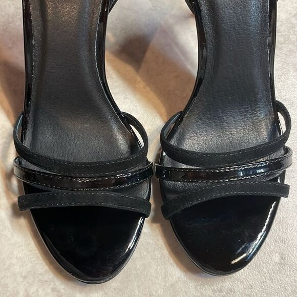 Joie woman, black patent/micro suede strappy dress sandals heels EUR 37 US 6.5-7 - Picture 7 of 10